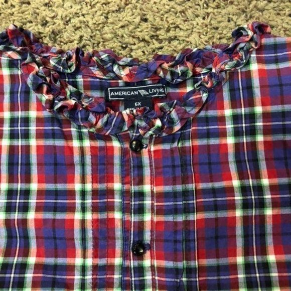 American Living Dress Girls 6X Used Plaid - Picture 6 of 12
